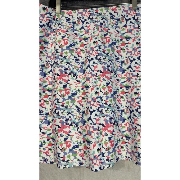 loukeith NEW White Multi color Floral Skort Size XL Women's Pull On Stretch - Picture 1 of 14